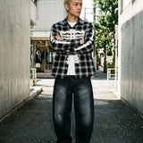 ORボーンアップリケチェックシャツ