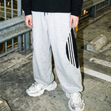 ナイロン切替ラインバレルスウェットパンツ