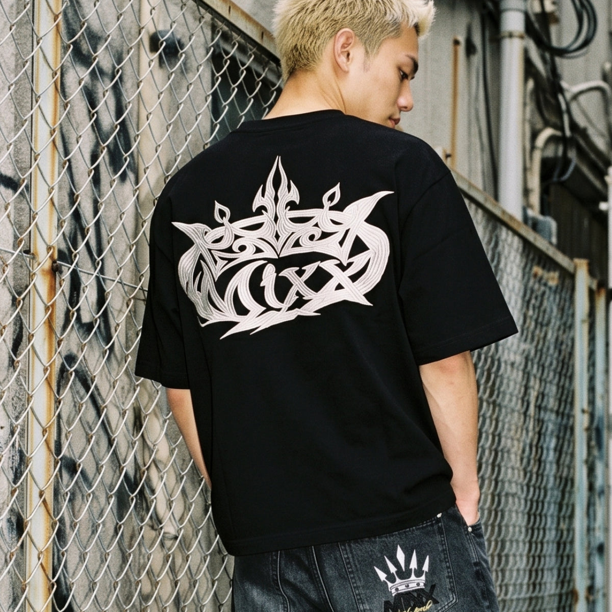 OR クラウンロゴ刺繍TEE