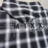 ロゴフードチェックシャツ(BLACk)