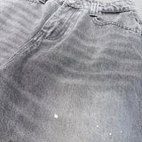 シルバーバギーデニムパンツ